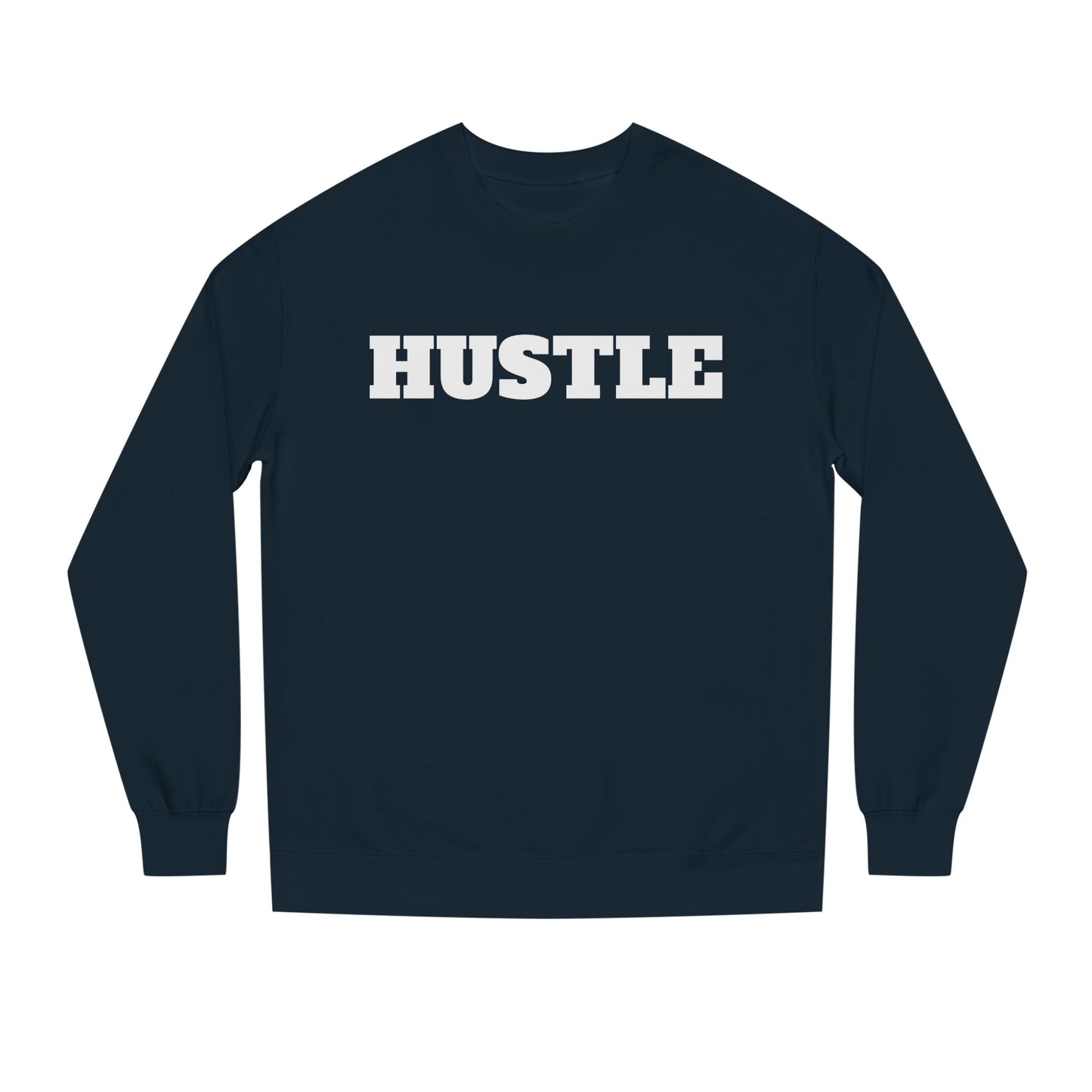Hustle Sweatshirt Navy - White Letters