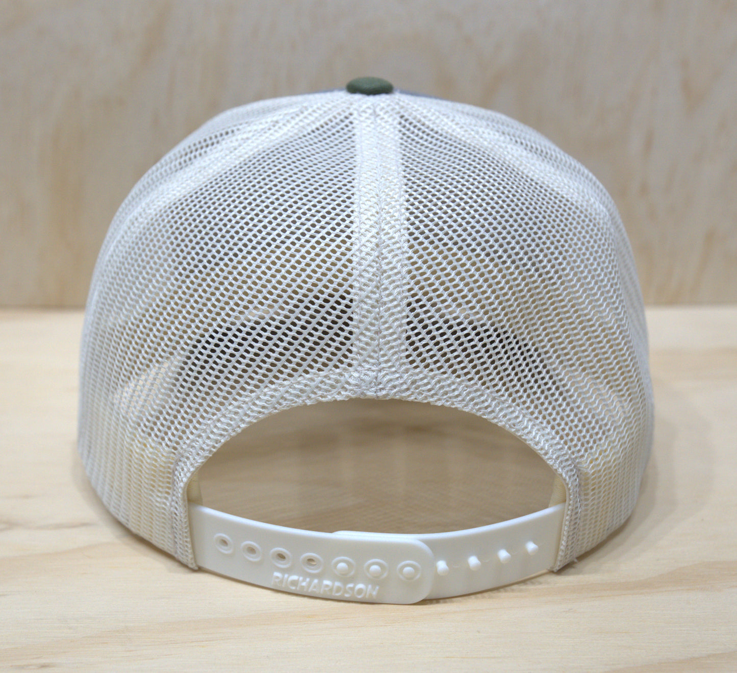 Green American Flag Trucker Hat Green Grey on Beige