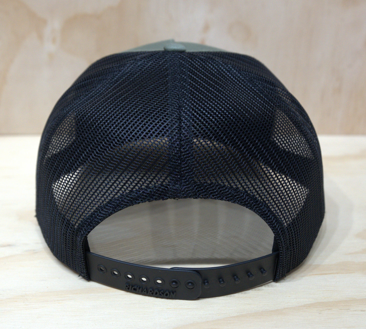 Black White American Flag Trucker Hat Green & Black Rope