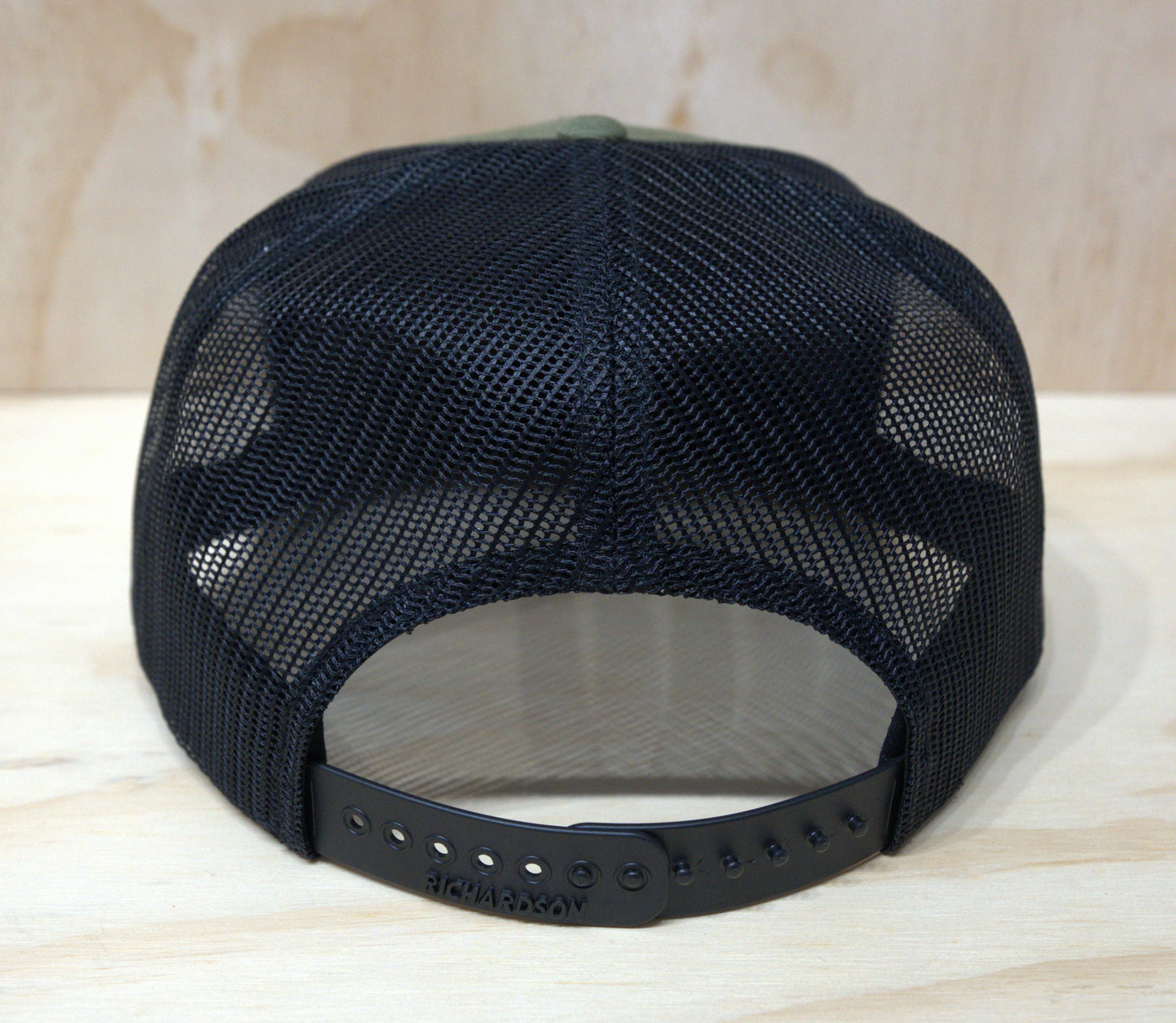 Black White American Flag Trucker Hat Green & Black Flatbill