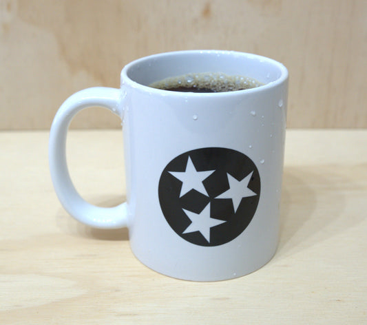 Tennessee Tri-Star White Glossy Mug