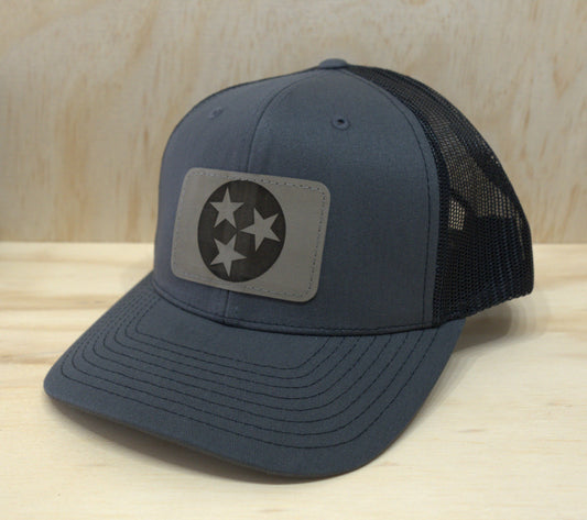 Tennessee Tri-Star Trucker Hat GP Grey on Black